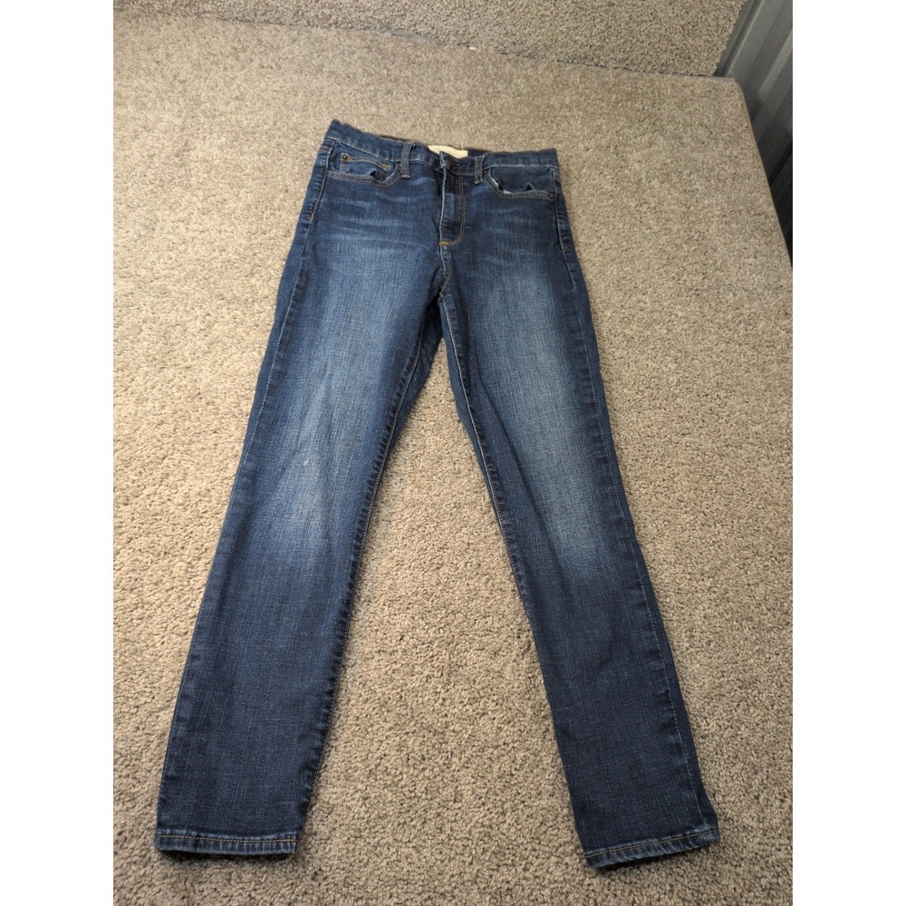 Gap 1969 True Skinny Super High Rise Crop Jeans Dark Wash Blue Size 27R